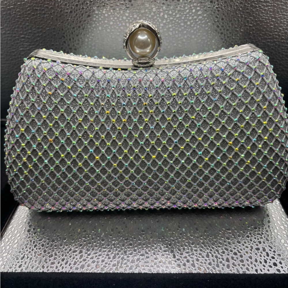 Elegant Silver Clutch Bag